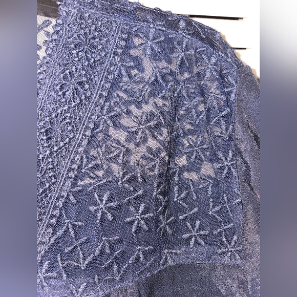 Style & Co Women's XL 3/4 Sleeve Embroidered Lace Top - Picture 4 of 16